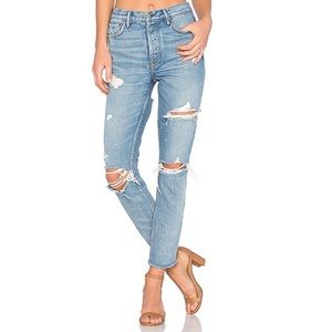 GRLFRND Karolina High-Rise Skinny Jean with Butt Slit